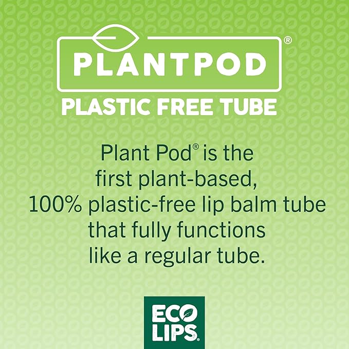 Eco Lips Classic Mint Broad Spectrum Sunscreen Lip Balm 6-Pack - 100% Plastic-Free Plant Pod Packaging - Made in USA-Velvo Beauty