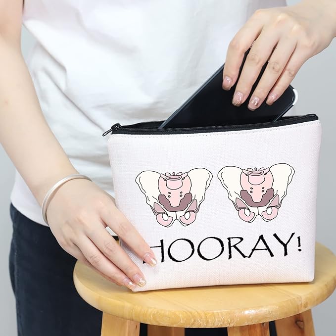 Physical Therapy Gift PT Survival Kit Physical Therapy Assistant Gift Hooray Cosmetic Bag for DPT SPT PTA Pelvic Health Gift (HOORAY!)-Velvo Beauty