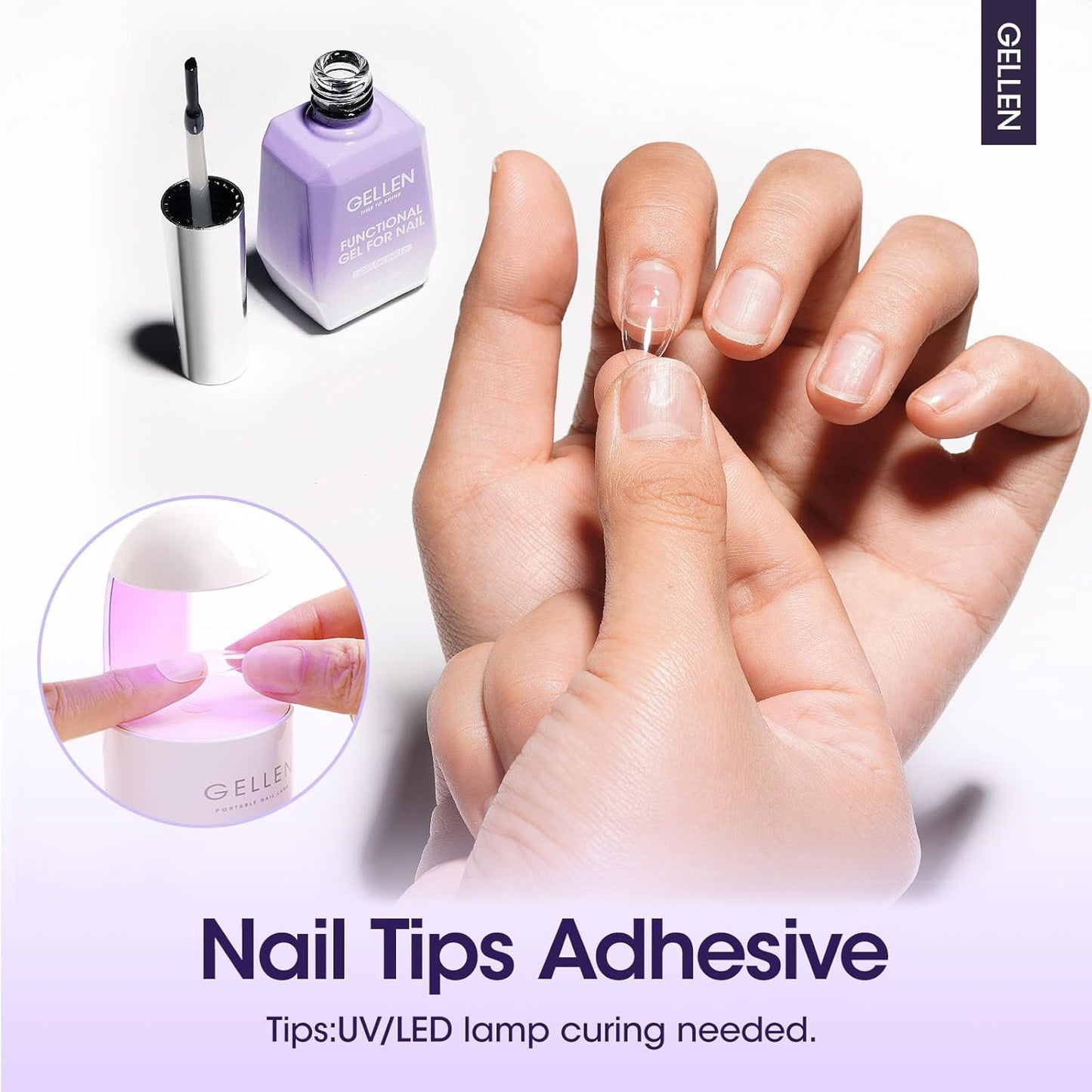 GELLEN 7 in 1 Builder Gel for Nails in a Bottle, 18ml Clear Builder Nail Gel for Nail Extension and Apex Building, UV Light Needed-Velvo Beauty