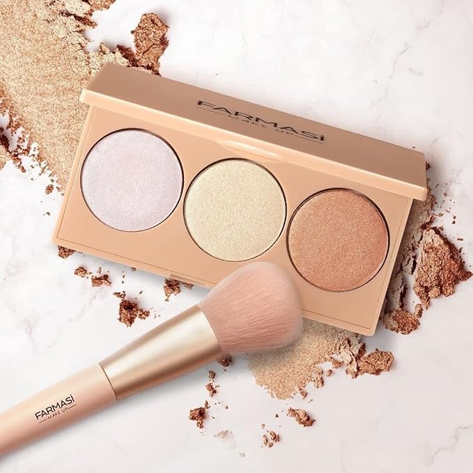 FARMASI- PEACH BITE bronzer- 3 in 1 PALETTE-Velvo Beauty