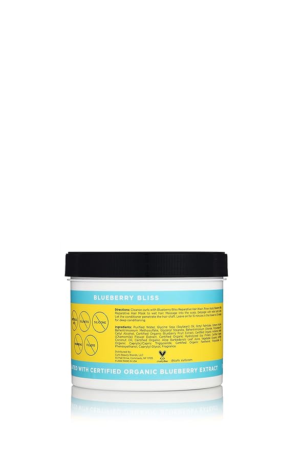 Curls Blueberry Bliss Reparative Hair Mask - Deep Conditioning - Repair, Protect, Restore, and Grow Your Detangle and Moisturize Hair - All Curly Hair Types, 24 Oz-Velvo Beauty
