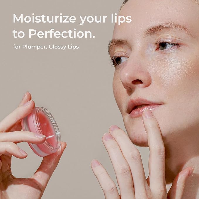 Natural Plumping Vitamin E Lip Mask, 0.46 Oz | Hydrating Lip Moisturizer For Soft, Smooth, Plump Lips, With Organic Shea Butter, Vegan Waxes, Collagen Boosters, Korean Skincare, Lip Gloss-Velvo Beauty