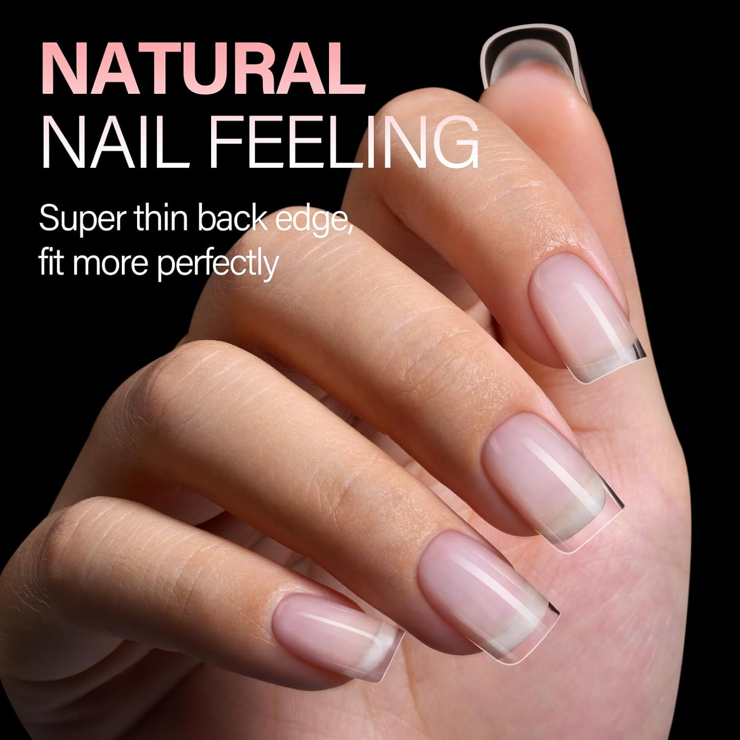 AILLSA Short Square Nail Tips, Fake Thickened Half Matte Nails Tips, Pre-shaped Press on False Nail Tip for Nail Salon 256PCS with Storage Box-Velvo Beauty