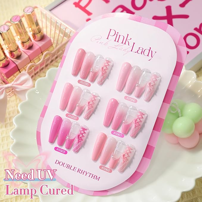 Double Rhythm 6 Pcs 15 ML Gel Polish Set Same Color Same Bottle Soak Off Gel Polish Kit Nail Art Manicure Salon DIY at Home for Women (Neutral Skin Pink Nude Beige -T6-53)-Velvo Beauty