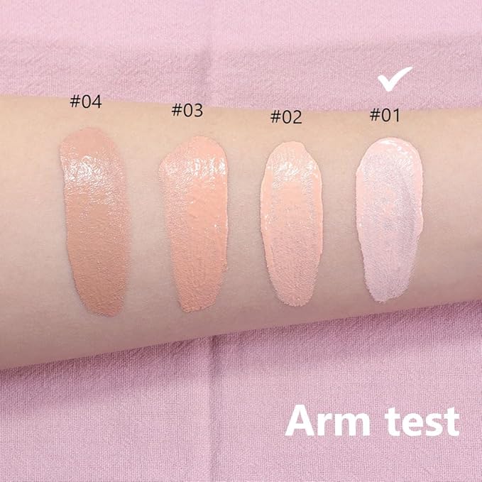 2 Pack Liquid Foundation Cream with Foundation Brush for Face Makeup,Durable Full Coverage Matte Concealer Make Up,Oil Control & Waterproof Base Primer -1 Fl.Oz (#01)-Velvo Beauty