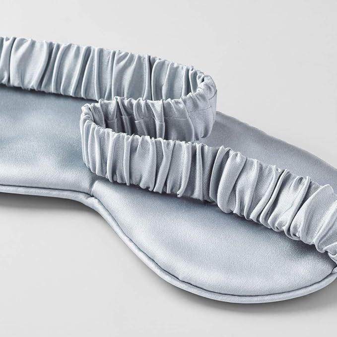 Silk Sleep Mask Light Blocking Luxury 19mm Silk Eye Mask 100% Mulberry Eye Cover Blindfold Ultra Soft Light and Comfy Anti Aging Skin Care with Travel Bag Gift Package-Velvo Beauty