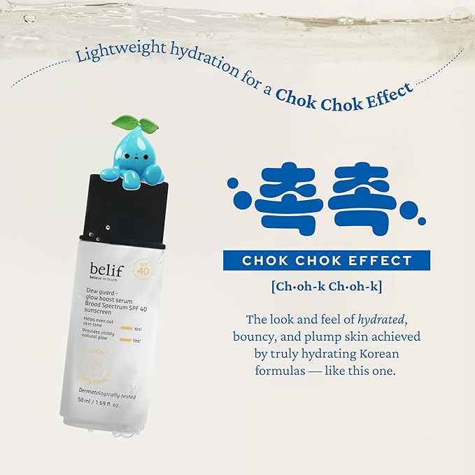 belif Dew Guard Vitamin C Glow Tint SPF 40 - Niacinamide, Hyaluronic Acid, Glow Booster + Serum + UVA/UVB Protection, Korean Tinted Mositurizer, 1.69 fl. oz-Velvo Beauty