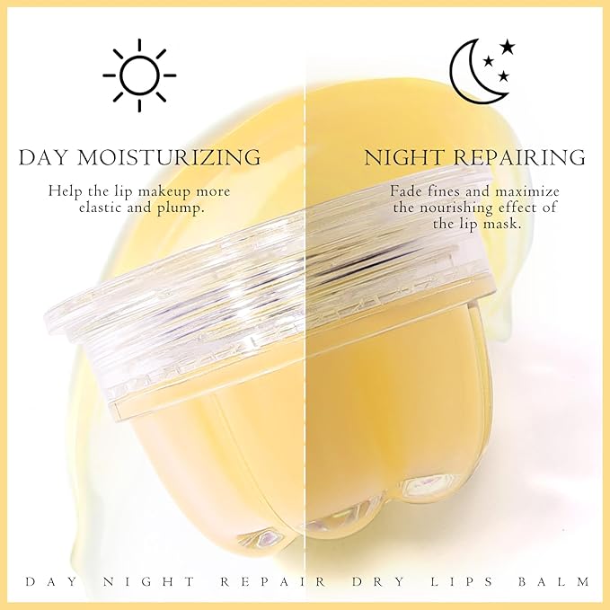 2Pc Jelly Lip Mask Overnight,Fruity Lemon Lip Sleeping Mask Day Night Repair Kawaii Lip Balm Hydrate Plump Dry Lip Scrubs Exfoliator,Lip Care Lip Moisturizer with Collagen-Lemon-Velvo Beauty