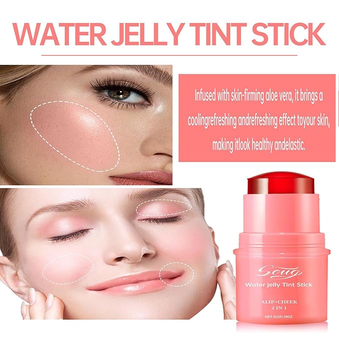 4Pcs Milk Jelly Blush - Milk Blush - Sheer Cheek & Lip Stain，Long Lasting Milk Jelly Tint Have Transparent & Bright Colors (multicolored)-Velvo Beauty