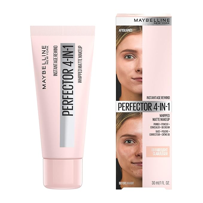 Maybelline Instant Age Rewind Instant Perfector 4-In-1 Matte Makeup, 00 Fair/Light, 1 Count-Velvo Beauty