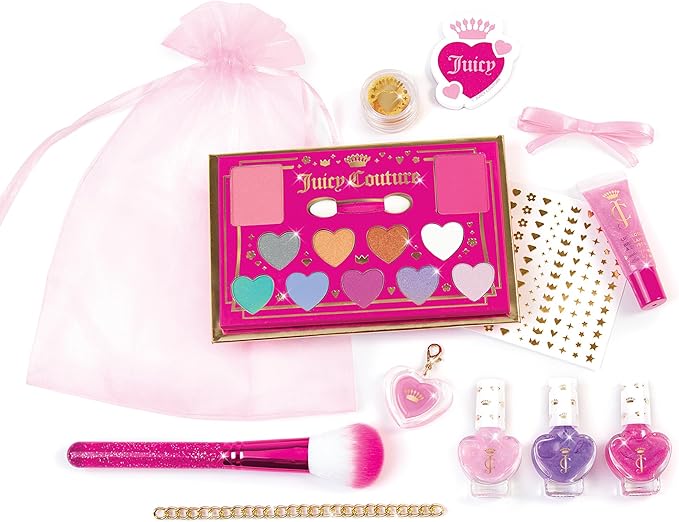 Make It Real: Juicy Couture Luxe Cosmetic Set - Lip Gloss Charm Bracelet, Nail Polish, Eyeshadow, Head to Toe Glam, Makeup Kit, Girls & Kids Ages 8+-Velvo Beauty