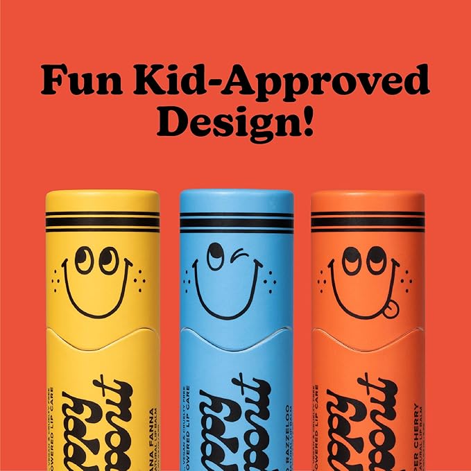 Poppy & Pout Kids Jumbo Lip Balm | All Natural Lip Balms & Moisturizers | Hydrates with Beeswax, Vitamin E, Organic Coconut Oil | Cruelty-Free | Lip Balm in Recyclable Cardboard Tube (Chipper Cherry)-Velvo Beauty