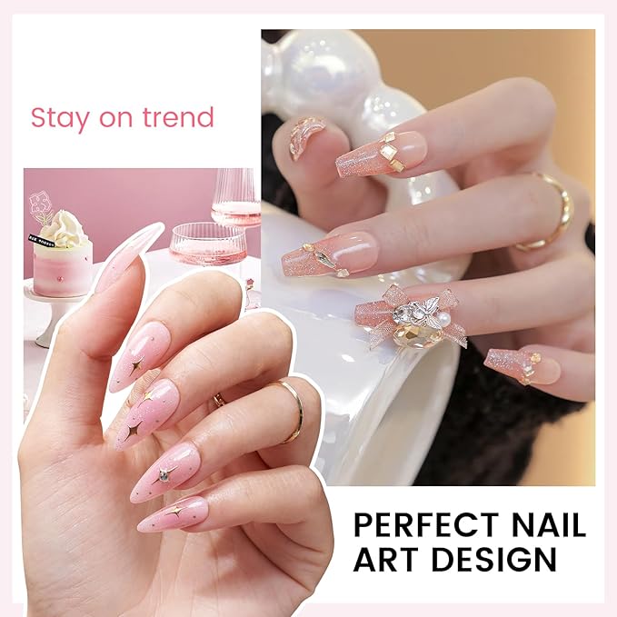 Jelly Gel Nail Polish Kit with U V Light, Hema-Free Milky Nude Sheer White Pink Gliter Gel Polish Set with Base & Top Coat Chrome Nail Powder, 4 Colors Mini Salon Nail Art Starter Gift for Women Girl-Velvo Beauty