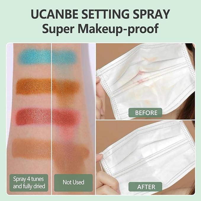 Dewy Makeup Setting Spray Kit-3.38 Fl oz Hydrating Illuminating Finishing Spray Lightweight Face Mist All Day Long Make up Fixer +2PCS Sponge Puff, Hydrate Skin for a Bright Look-Velvo Beauty