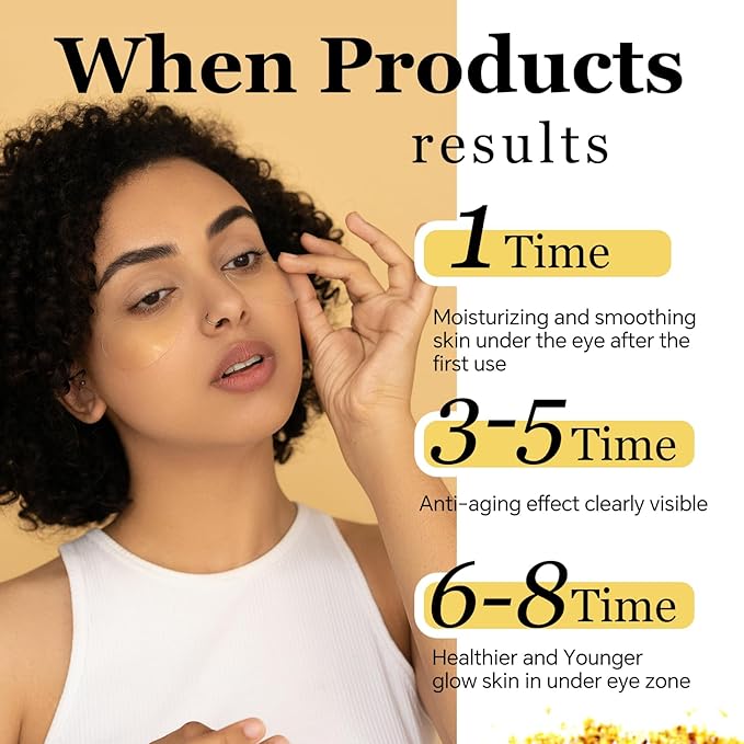 24k Gold Eye Treatment Maks 60PCS Under Eye Patch Cooling Under Eye Pads for Brightening Repairing and Refreshing Your Skin Under Eye Mask, Beauty Skin Care(gold)-Velvo Beauty