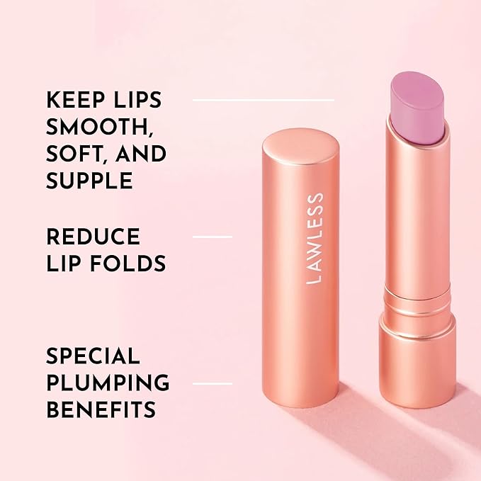 LAWLESS Forget the Filler Lip Plumping Line Smoothing Tinted Balm, Cupid, Pink, 0.09 Ounce-Velvo Beauty