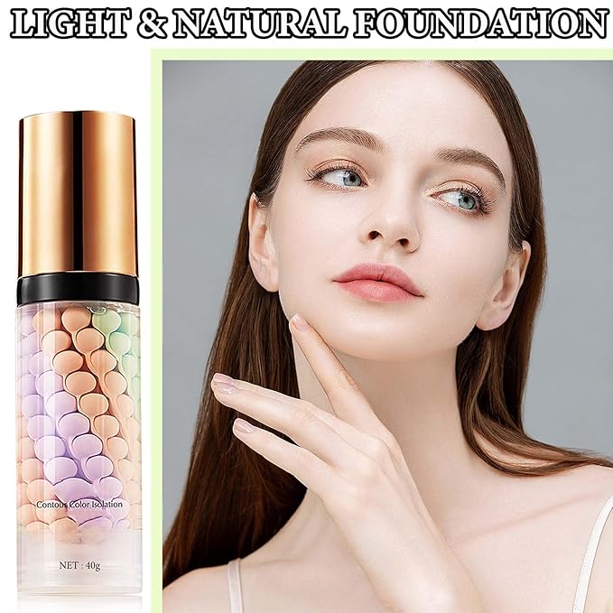 1 Pcs One Step Color Corrector,Natural Isolation Cream,Face Primer Makeup Tricolor Tinted Moisturizer,Oil Control & Moisturizing Skin Tone Correcting and Brightening Primer Concealer Foundation-Velvo Beauty