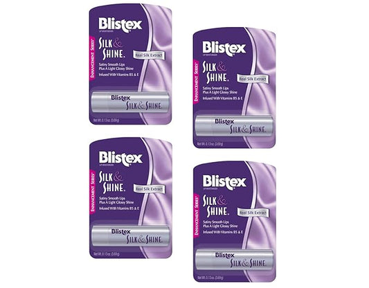 Blistex Silk & Shine Lip Moisturizer 0.13 oz Pack of 4-Velvo Beauty