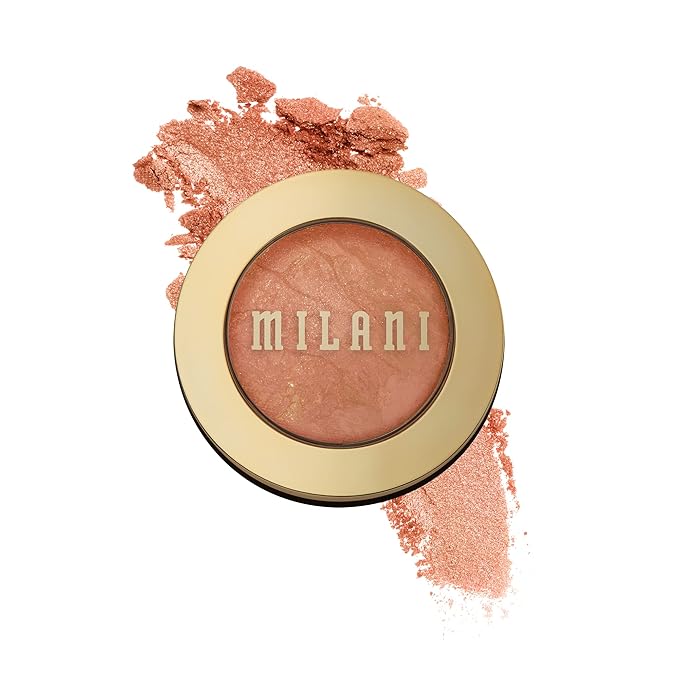 Milani Baked Blush, Powder Blush for Cheeks, Cruelty Free Makeup - Shape, Contour & Highlight Face for a Shimmery or Matte Finish -Bellissimo Bronze-Velvo Beauty