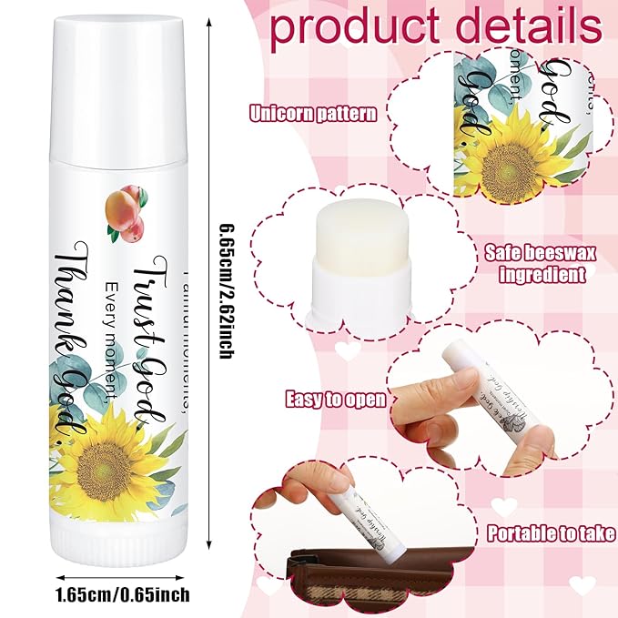 50 Pcs Bible Verse Lip Balm Bulk Christian Gift for Women Faith Religious Moisturizing Lip Care Product with Inspirational Scripture Happy Moment Praise God for Friend Teacher Worker Employee-Velvo Beauty