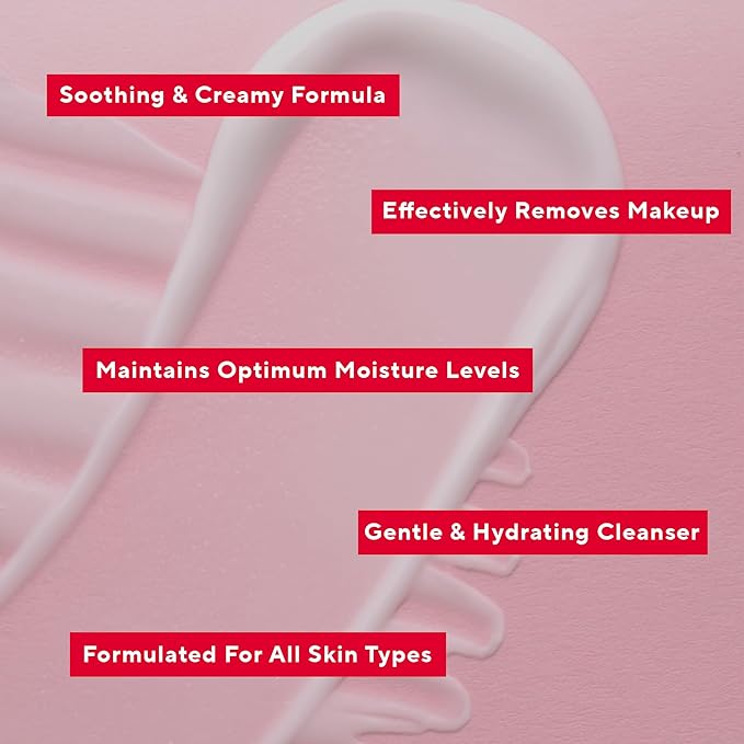 Mirabella Cleanse Total Facial Cleanser - Hydrating Gentle Cream Cleanser for All Skin Types - Face Cleanser & Makeup Remover - Face wash for Sensitive Skin & Oily Skin Formula-Velvo Beauty