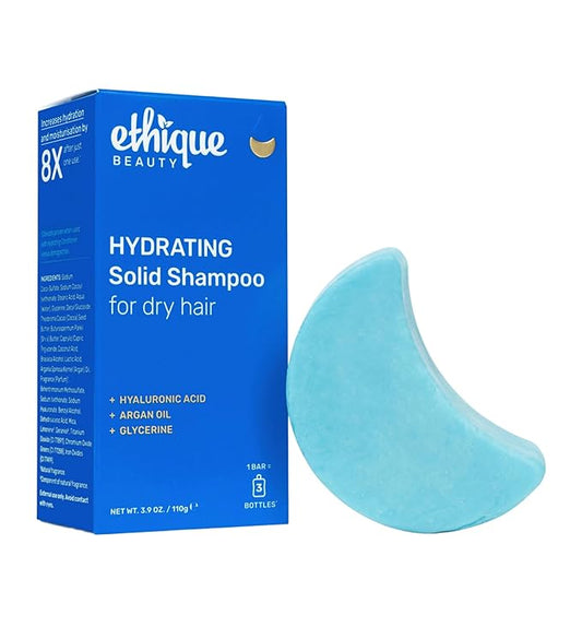 Ethique Hydrating Shampoo Bar for dry hair with Hyaluronic Acid - Plastic-Free, Cruelty-Free, Vegan, 3.88 oz-Velvo Beauty