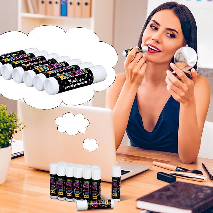 50 Pack Employee Team Appreciation Gifts Bulk Lip Balms Thank You Gifts Inspirational Gifts Party Supplies Christmas Volunteer Gifts for Women Men Staff Coworkers Teachers Nurses-Velvo Beauty