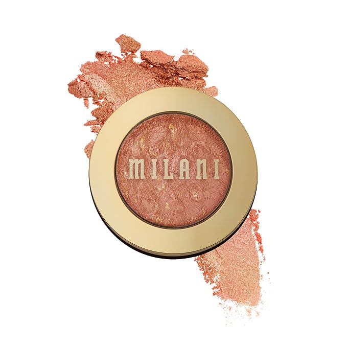 Milani Baked Blush, Powder Blush for Cheeks, Cruelty Free Makeup - Shape, Contour & Highlight Face for a Shimmery or Matte Finish -Rose D'oro-Velvo Beauty