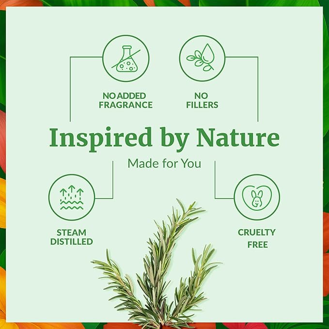 SVA Rosemary Essential Oil – 4 Fl Oz – 100% Natural Rosemary Oil for Hair, Face, Skin Care, Diffuser, Aromatherapy, Scalp, Body Massage, Soap and Candle Making – with Dropper-Velvo Beauty