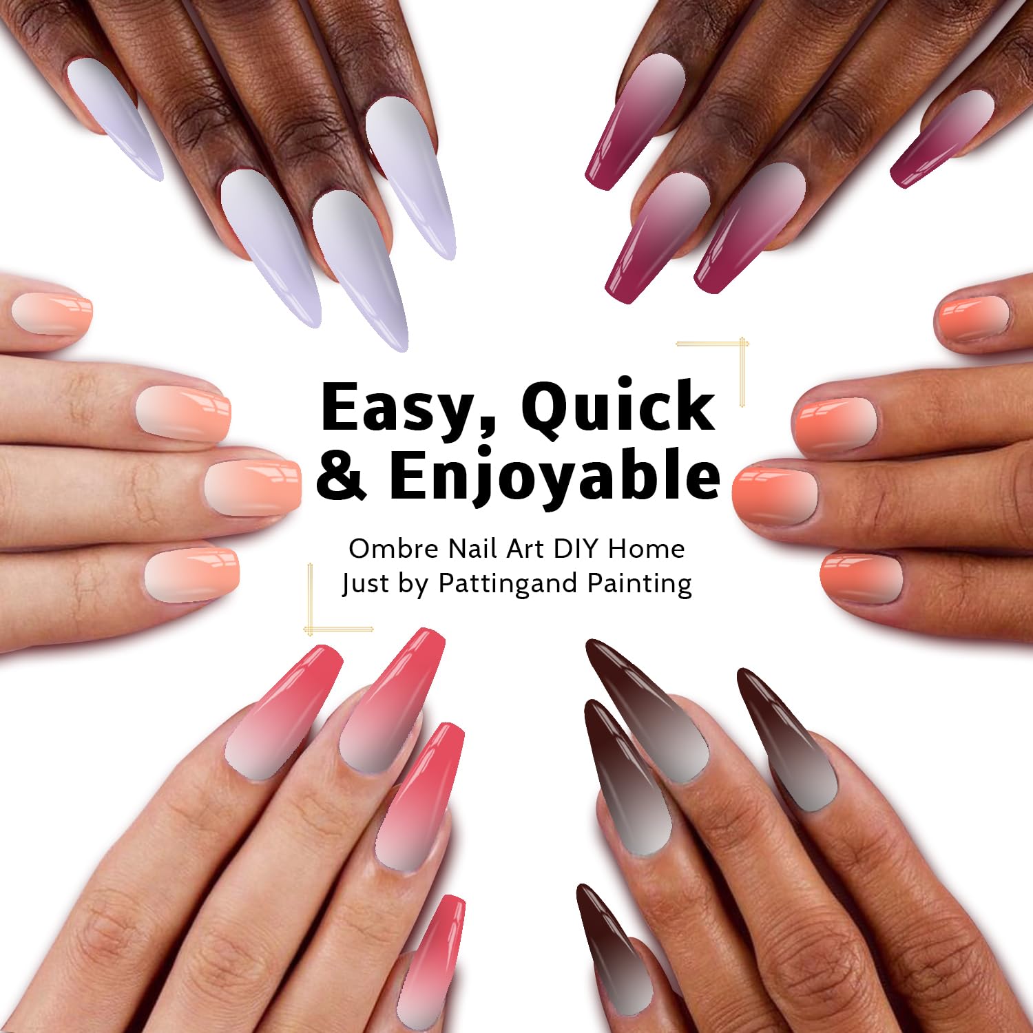 Sponge Pat Paint Nail Gel, Ombre Nails Gradient Gel Nail Blush Blooming Aura Nails Drawing Stripper Floral Painting DIY Nail Art, No Wipe, UV/LED Curing (16 Colors F)-Velvo Beauty