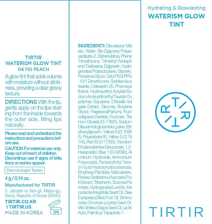 TIRTIR Waterism Glow Tint (04 Fig Peach, 0.14 Fl Oz (Pack of 1))-Velvo Beauty