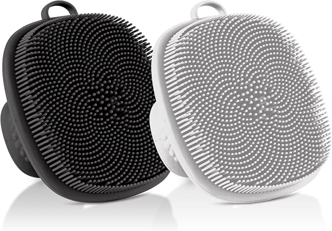 VWMYQ 2 Pack Face Scrubber，Silicone Face Scrubber for Men, Facial Cleansing Brush Silicone Face Wash Brush Manual Waterproof Cleansing Skin Care Face Brushes for and Exfoliating-Velvo Beauty