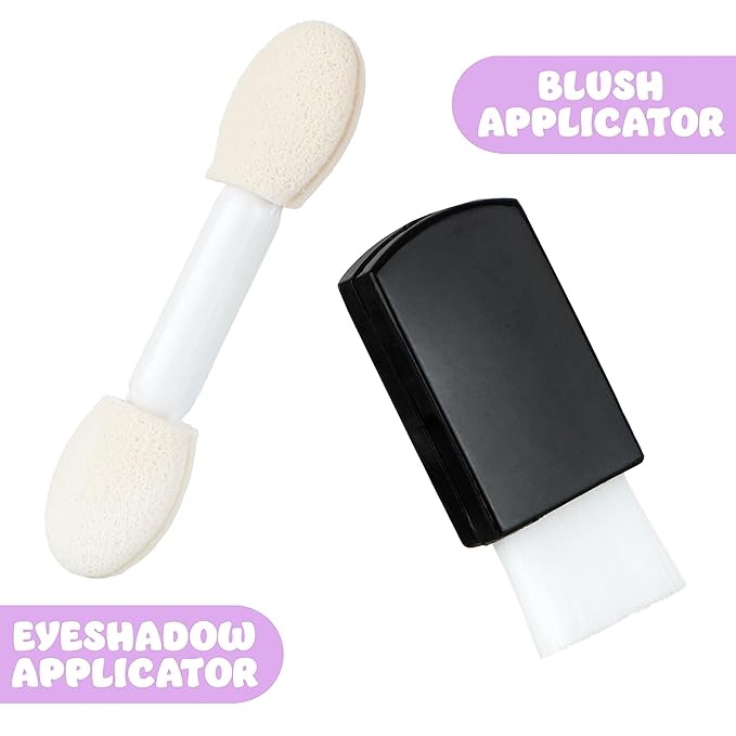 Expressions 10 Color Eyeshadow Palette & Blush Makeup Novelty Beauty Set, Fold Out Compact with Mirror, Washable, Non-Toxic,Galaxy Love Glisten & Glitter Makeup Palette-Velvo Beauty