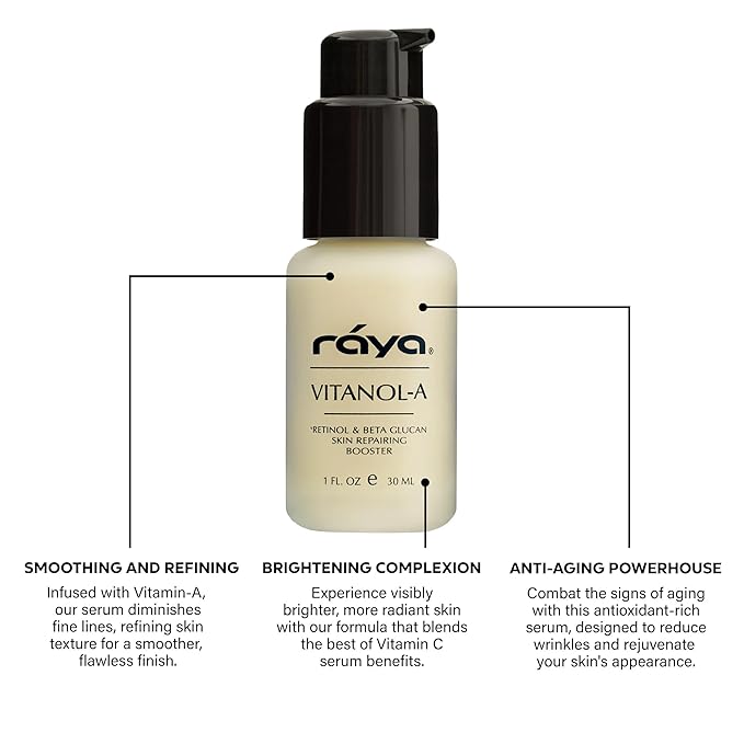 RAYA Vitanol - A (501) Serum for Face | Vitamin-A & Vitamin C Serum | Anti-Aging, Antioxidant Face | Skin Care for Oily Skin | Smoothing, Refining & Skin lightening-Velvo Beauty