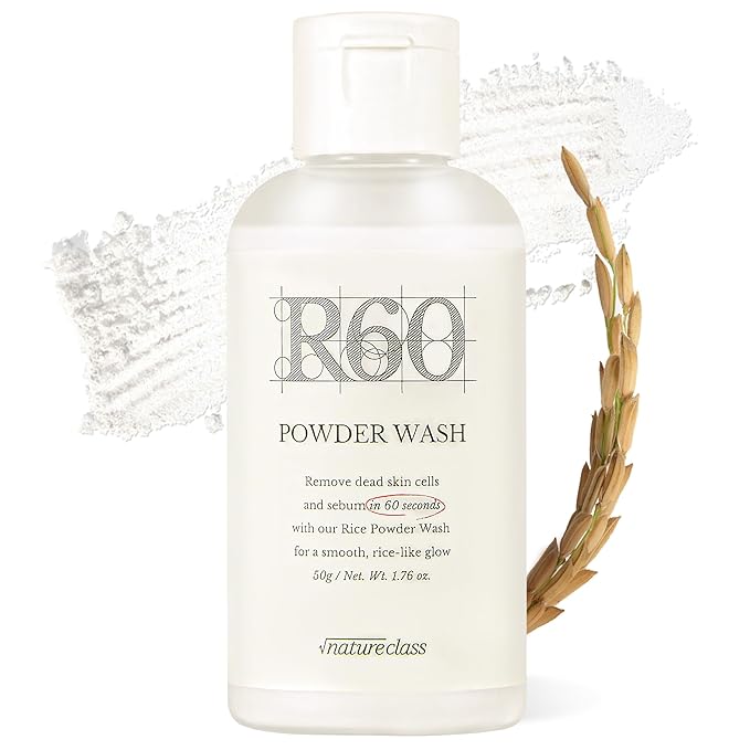 R60 Rice Enzyme Powder Face Wash Cleanser – Exfoliating, Deep Cleansing, Removes Pore Impurities for Soft Radiant Skin, Korean Skincare1.76oz-Velvo Beauty