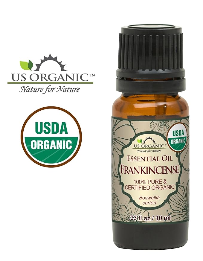 US Organic 100% Pure Frankincense (Boswellia Carteri) Essential Oil - Sourced from The Horn of Africa, USDA Certified Organic, Use Topically or in Diffuser, Perfect for Yoga or Meditation (10 ml)-Velvo Beauty