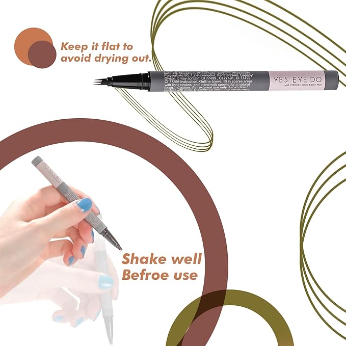 Taupe Eyebrow Pencil, 4-Prong Precision Brow Pen, Create Hair-like Stroke, Lift & Snatch Brow Shaping, Last for 24H YES.EYE DO (Cocoa Dust-Taupe)-Velvo Beauty
