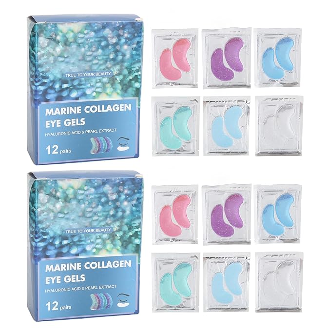 8 Pack Reusable Ice Gel Eye Pad for Puffy Eyes, Hot Cold Eye Mask, Deep Hydration and Anti Aging Effects-Velvo Beauty