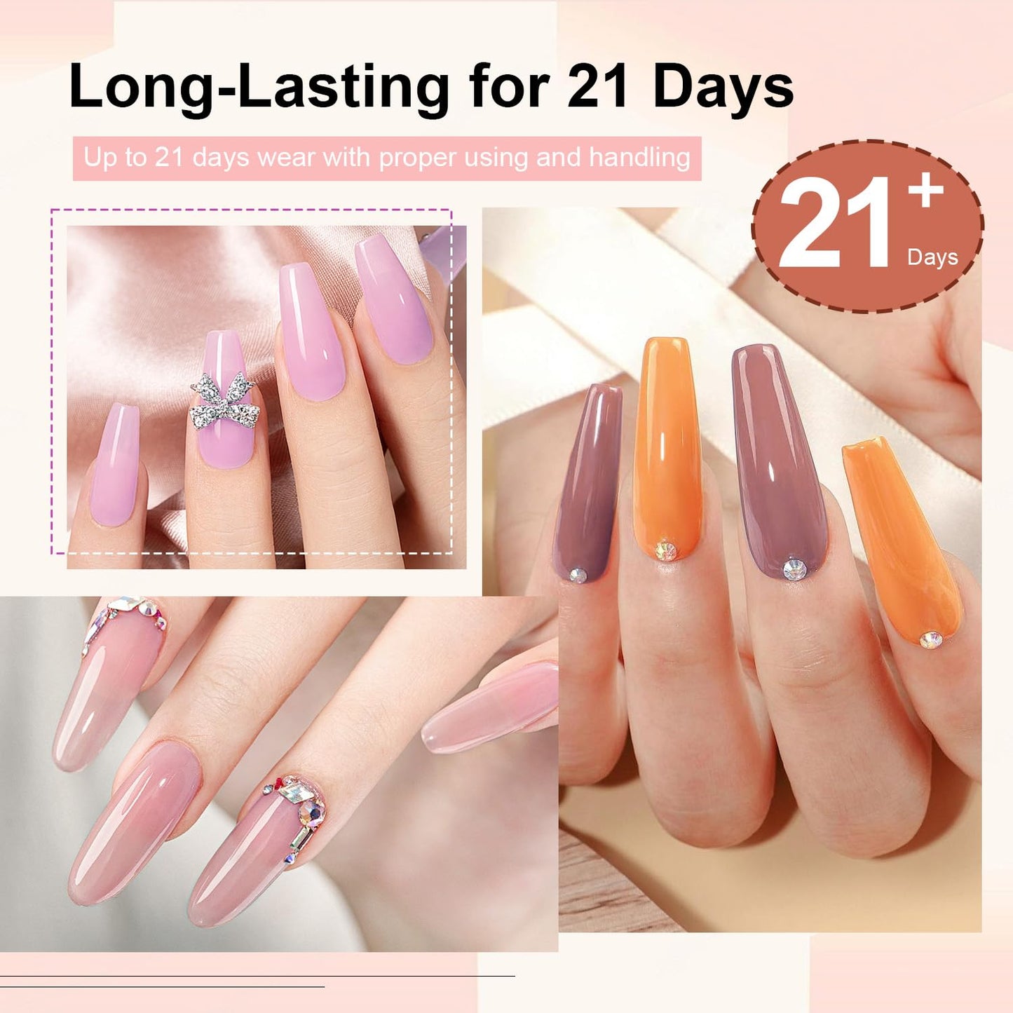 JODSONE 36 Pieces Easy to Apply Gel Nail Polish Kit with U V Light Base Coat Top Matte Glitter Gel Polish for Salon and Home Use-Velvo Beauty