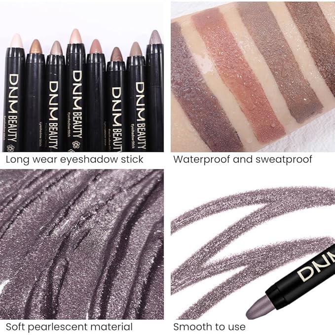 Kaely 2Pcs Cream Eyeshadow Sticks Set for Eyes Waterproof,Cocoa Shimmer & Smoky Amethyst Shimmer Matte Eye shadow Stick Pencil Pen Bulk sombras en crema para ojos 21+24-Velvo Beauty