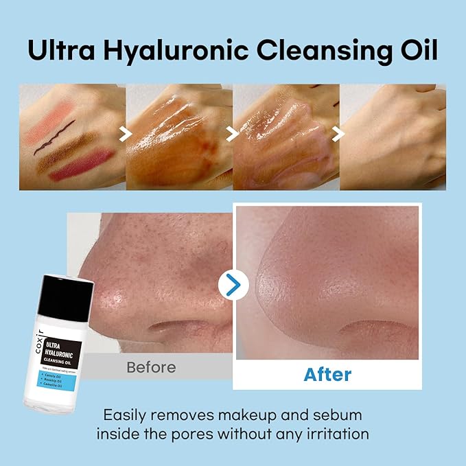 coxir ULTRA HYALURONIC STARTER KIT /cleansing oil+toner+ampoule+cream tralvel kit/[2.68 fl.oz (Pack of 1)]-Velvo Beauty