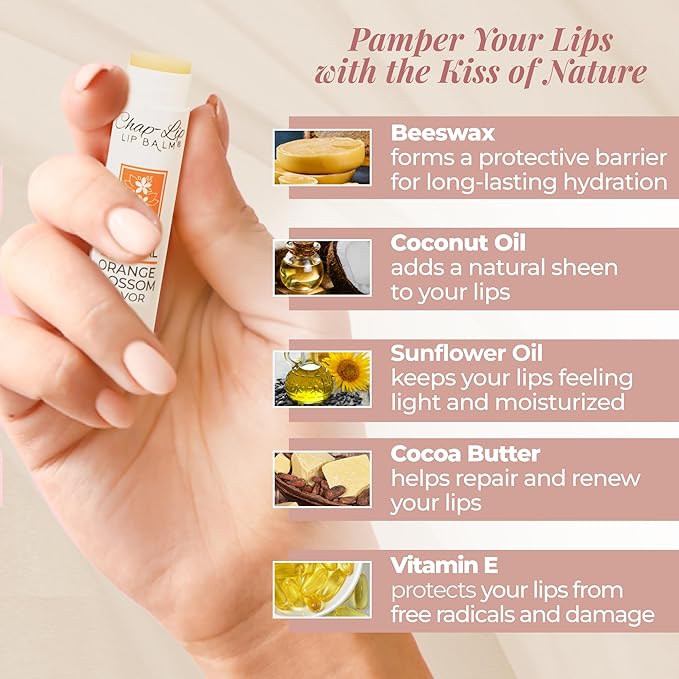 100% Natural Lip Balm Set - Hydrating and Moisturizing Beeswax Natural 4 Flavor Assortment - Lip Moisturizer for Dry Lips - Cocoa Butter - Petroleum Free Pack of 8-Velvo Beauty