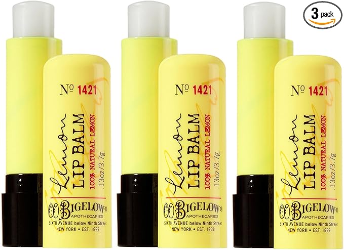 Bath and Body Works C.O. Bigelow Lip Care Lemon Lip Balm 0.13oz [3-Pack]-Velvo Beauty