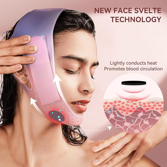 V-Line Mask Chin Up Mask V Shaped Face Mask Chin strap, Soft Silicone Chin Strap V Line Lifting Mask for Women,Jaw Exerciser-Velvo Beauty