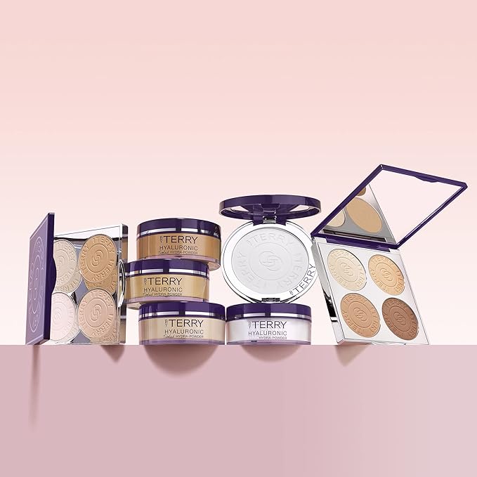 By Terry Hyaluronic Tinted Hydra-Powder, Non-Drying Loose Face Setting Powder, Blur Imperfections & Mattify, Medium Fair, 0.35 oz-Velvo Beauty