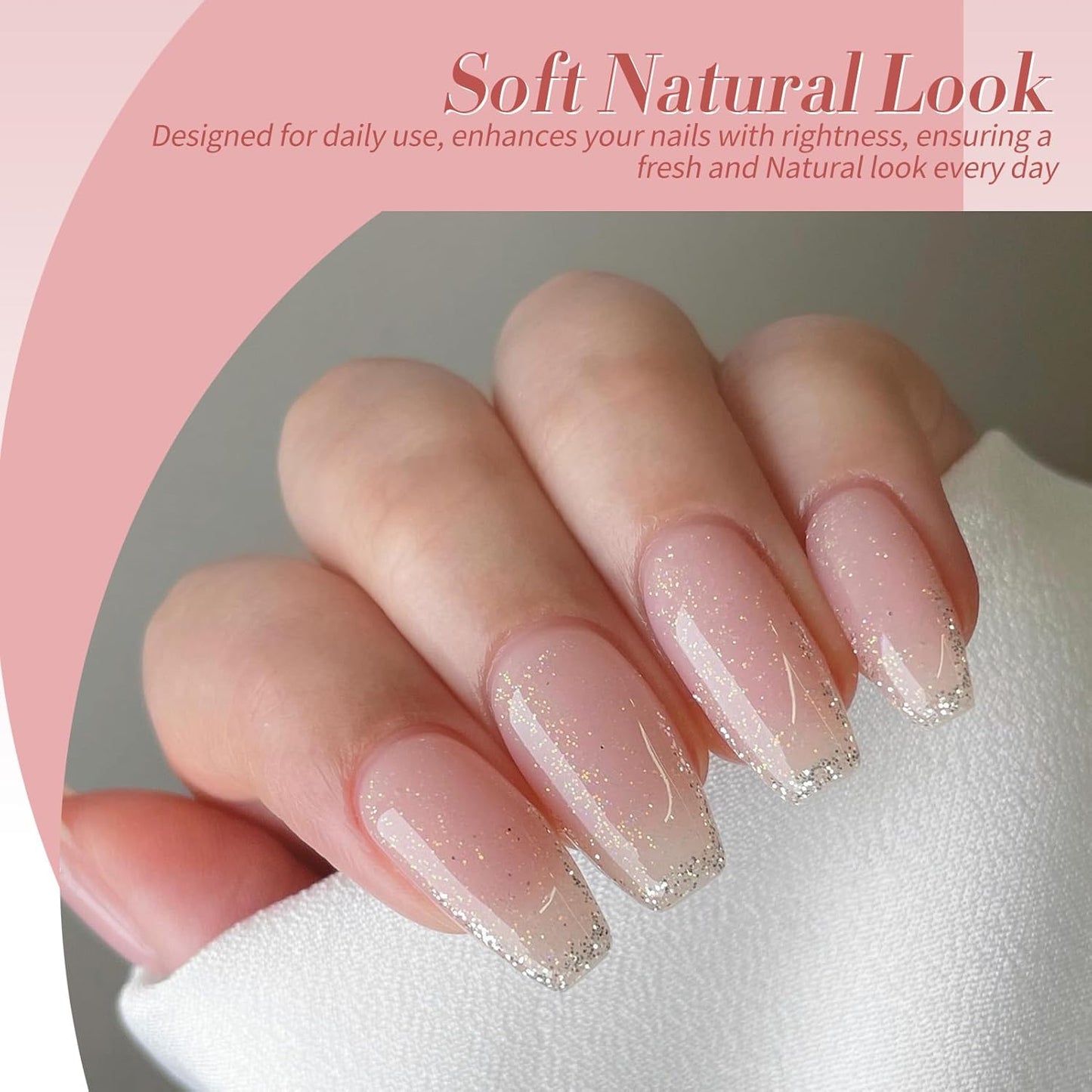 Born Pretty Jelly Gel Nail Polish, Sheer Gel Nail Polish, Milky Pink Nude Crystal Transparent Gel Polish Gel Manicure DIY Salon Nail Art Gifts Women Girls 7ML 6PCS-Velvo Beauty