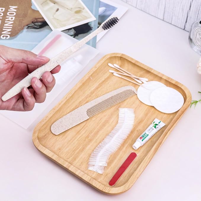 Hygiene Kit, Hygiene Kit Bulk, Travel Hygiene Kit With Toothbrush, Toothpaste, Care Package, Comb, Shower Cap, Individually Packed, Suitable For Hotel, Home, Camping, Travel (100-PACK)-Velvo Beauty