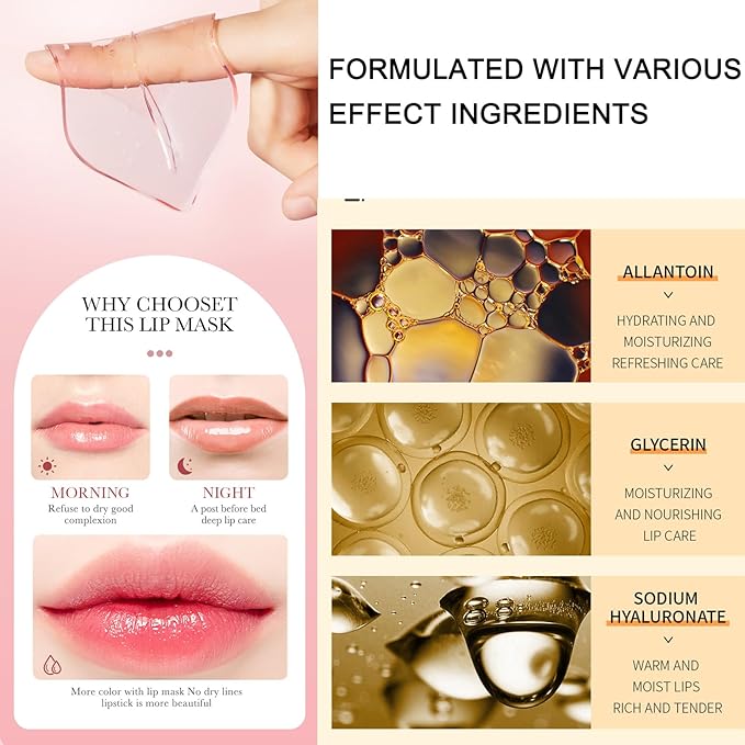 MEICOLY 30 Pads Lip and Eye Mask Sheet,Moisturizing Seaweed Eye Mask Crystal Anti-Aging Eye Patches Strawberry Lip Mask,Dark Circle Remover with Box,Lip and Eye Mask Set-Velvo Beauty