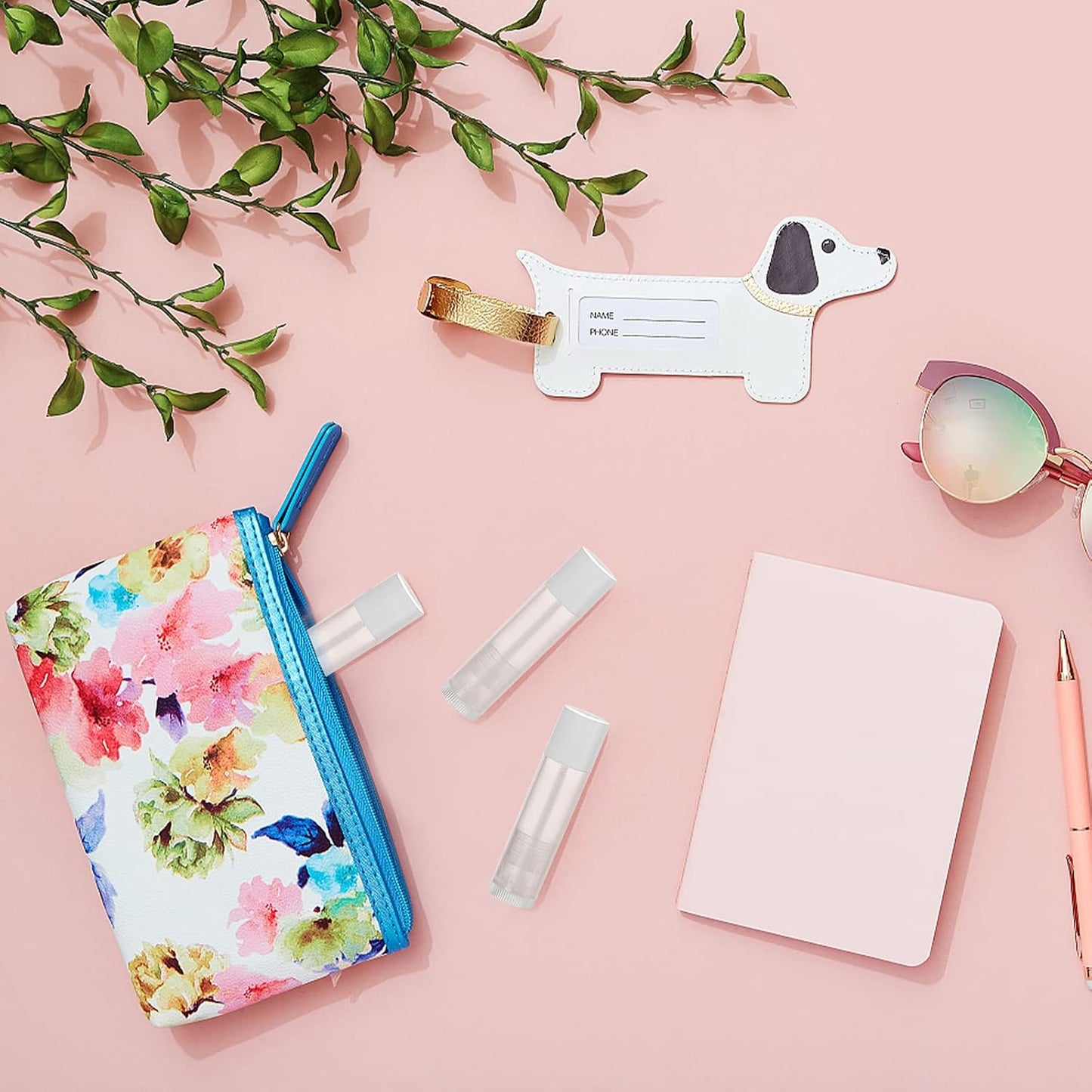 Bekith 100 Pack 5.5ml Clear Empty Lip Balm Tubes with White Caps-Velvo Beauty