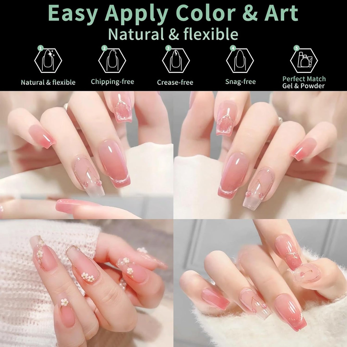 Medium Coffin Nail Tips, 216pcs Acrylic Ballerina Soft Fake Nails Gel Nail Tips, Full Cover Pre-Shaped Matte Clear Press on Nails for Extension, Diy at Home Manicure 12 Sizes-Velvo Beauty